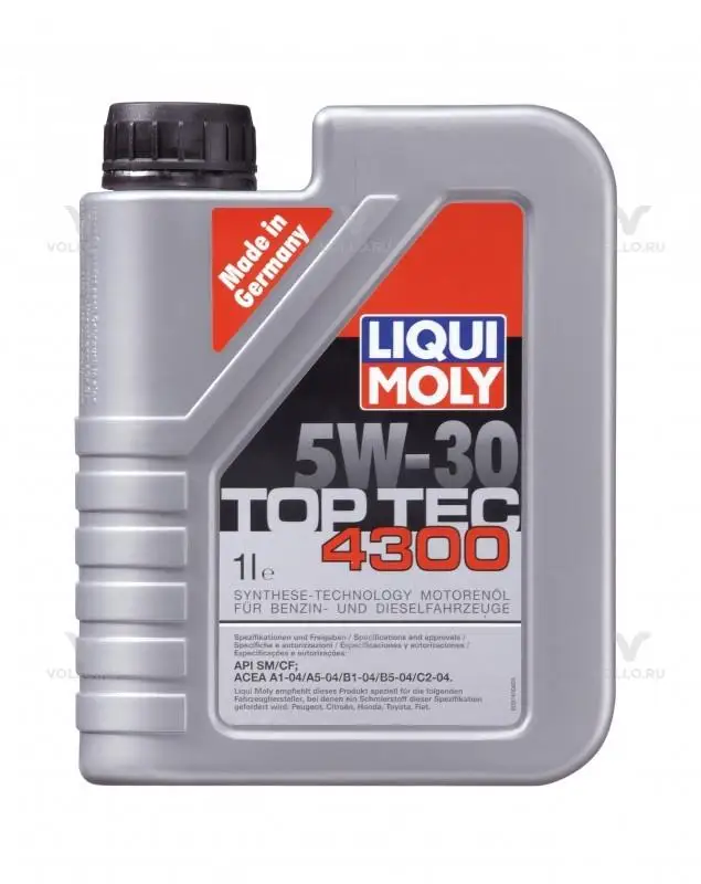 LIQUI MOLY Top Tec 4300 5w30 1 л.(12шт) спец. PCA, Honda, Toyota, Fiat 8030/3740