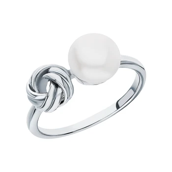 

Silver ring with pearls cultured sunlight sample 925