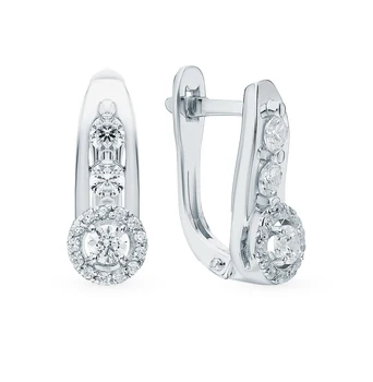 

Silver earrings with cubic zirconia sunlight sample 925