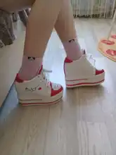 Casual Shoes Trainers Wedges Women Sneakers High-Heels Ladies Spring Female Thick WGZNYN