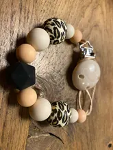 5 uds de Metal de madera bebé chupete Clips soportes con pinzas para chupetes para bebé Accesorios