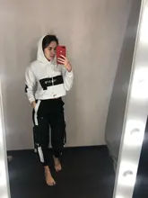 2021 primavera otoño mujer Streetwear carga sueltos pantalones de cintura alta pantalón de mujer 2 pieza Top de manga larga con pantalones Casuales