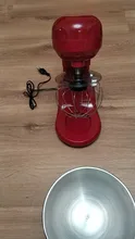 Tazón de acero inoxidable con motor de 4,5l CC, mezclador planetario silencioso, soporte de alimentos de 6 velocidades para cocina, mezclador de crema, batidor de huevos, batidora de masa