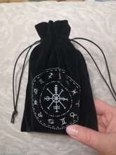 Bolsa de almacenamiento de Tarot de terciopelo, 12 Constelaciones, juego de mesa de cartas, Mini bolsa con cordones, juego de mesa