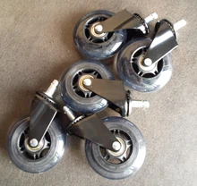 Furniture Hardware Wheels Replacement Rubber Caster Swivel Safe-Rollers Office-Chair