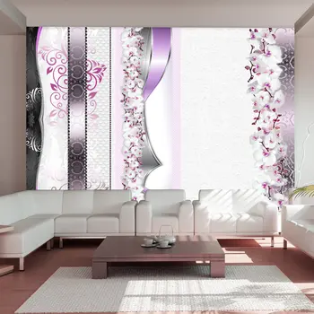 

Wall mural-parade of orchids in purple-150x105 cm