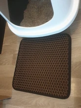 Estera para residuos de gato, estera de gatos plegable de doble capa, antideslizante, para mascotas