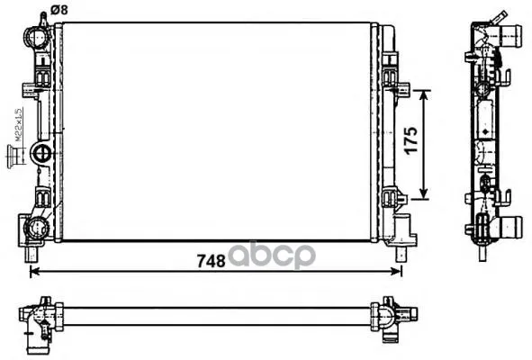 Nrf 53024_радиатор Системы Охлаждения! Seat Ibiza V 1.2-1.6i 08, Vw Polo 09 Nrf 53024 NRF арт. 53024