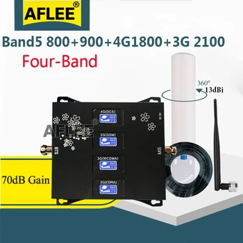 

2020 New!! B5 850 900 1800 2100 Mhz Four-Band Cellular Amplifier Mobile GSM Repeater 2g 3g 4g Signal Booster CDMA DCS WCDMA Set