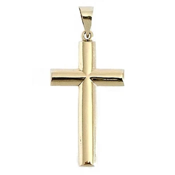 

Cross crucifix 9k gold smooth 27 oval [7195]