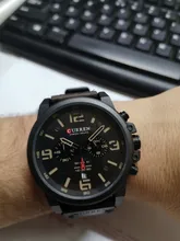 CURREN – reloj de pulsera deportivo para hombre, a prueba de agua, de cuarzo, militar, de cuero genuino, masculino
