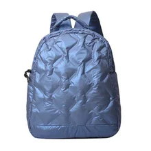 

Fashion Cotton Duvet Women Backpack Fluffy Soft Female School Bag Lady Nylon Padded Bags Winter Quilted Sport Shoulder Rucksack