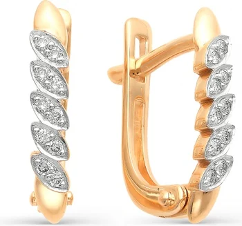 

Alcor earrings with diamonds in red gold