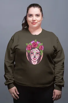 

Angemiel Wear Flowering Meksikalı Women Green Women Sweatshirts