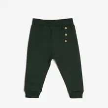 Хлопковые спортивные штаны цвета хаки для маленьких девочек