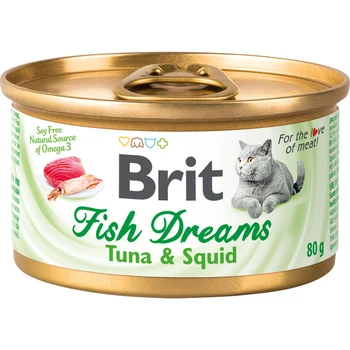 

Brit canned D/cats fish dreams Tuna & squid Tuna & squid 80g-12 PCs