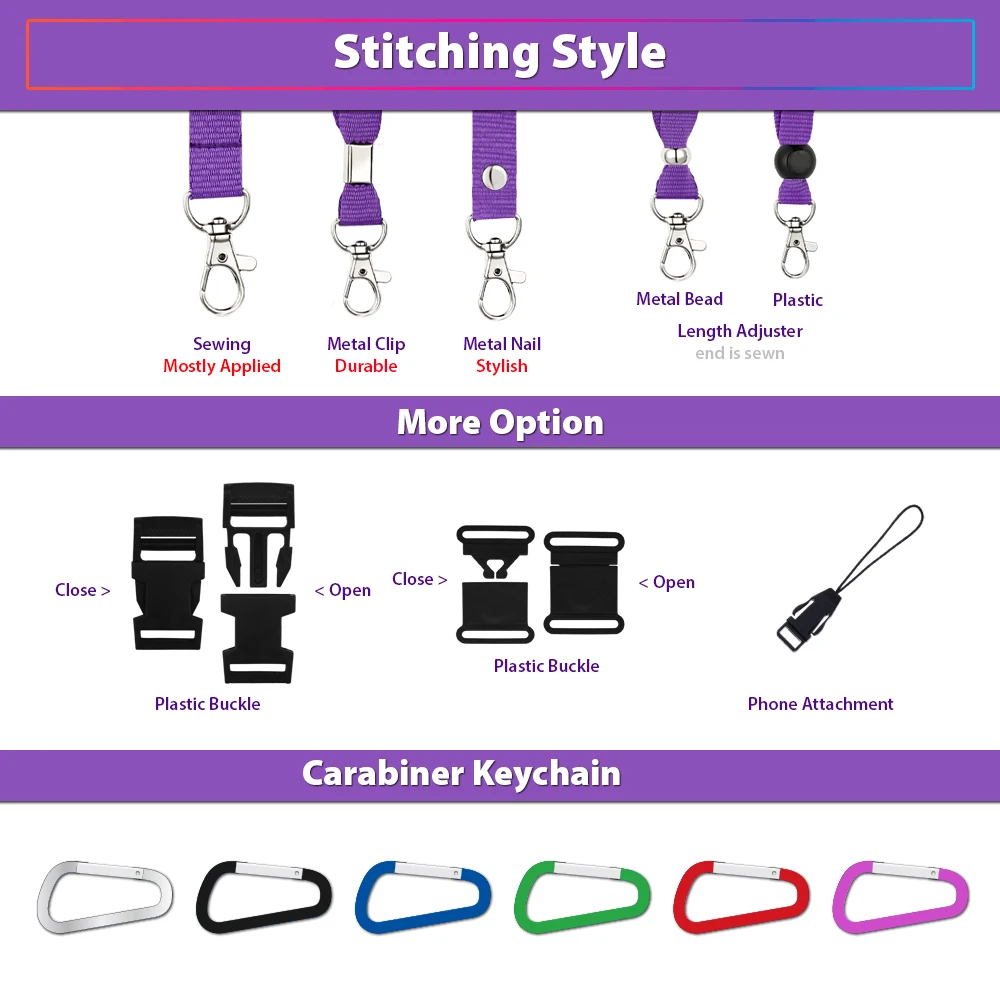 Choose Lanyard Stitch Style
