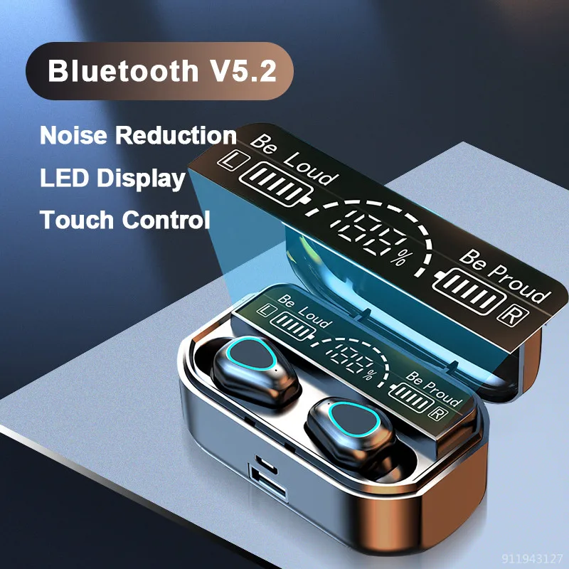 New TWS Bluetooth Headphones 3500mAh Charging Box 9D HIFI Stereo headset Waterproof Earbuds Wireless Earphones With Microphone |