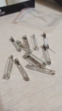 Broche de seguridad de alta calidad, 10 uds., 2,4 cm de longitud, para barra trasera, soporte de insignia, alfileres, joyería DIY