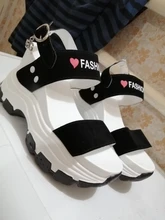 Moipheng-Sandalias de plataforma para mujer, zapatos de tacón alto y grueso con cuña, punta de pez, color rojo, novedad de verano de 2021