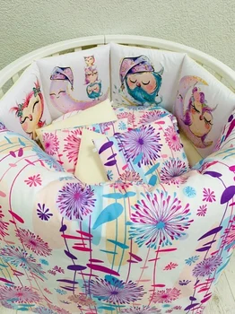 

Комплект в круглую/овальную кроватку "Мультяшки" Комплекты в круглую/овальную кроватку