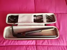 Funda de EVA para alisador de pelo Ghd V, bolsa de almacenamiento de estilo clásico dorado, bolsa de viaje portátil, funda protectora