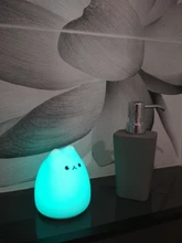 Night-Lamp Animal-Light Touch-Sensor Desktop-Decor Gift LED Bedroom Holiday Colorful