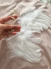 Accesorios de fotografía recién nacido, ala blanca de Ángel, fotos de bebé, accesorios para el cabello de plumas