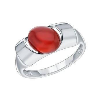 

Silver ring with carnelian sunlight sample 925