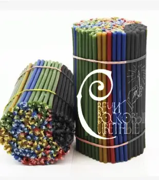 

Set of colored wax candles 16-18 cm (6 colors) packs of 1 kg