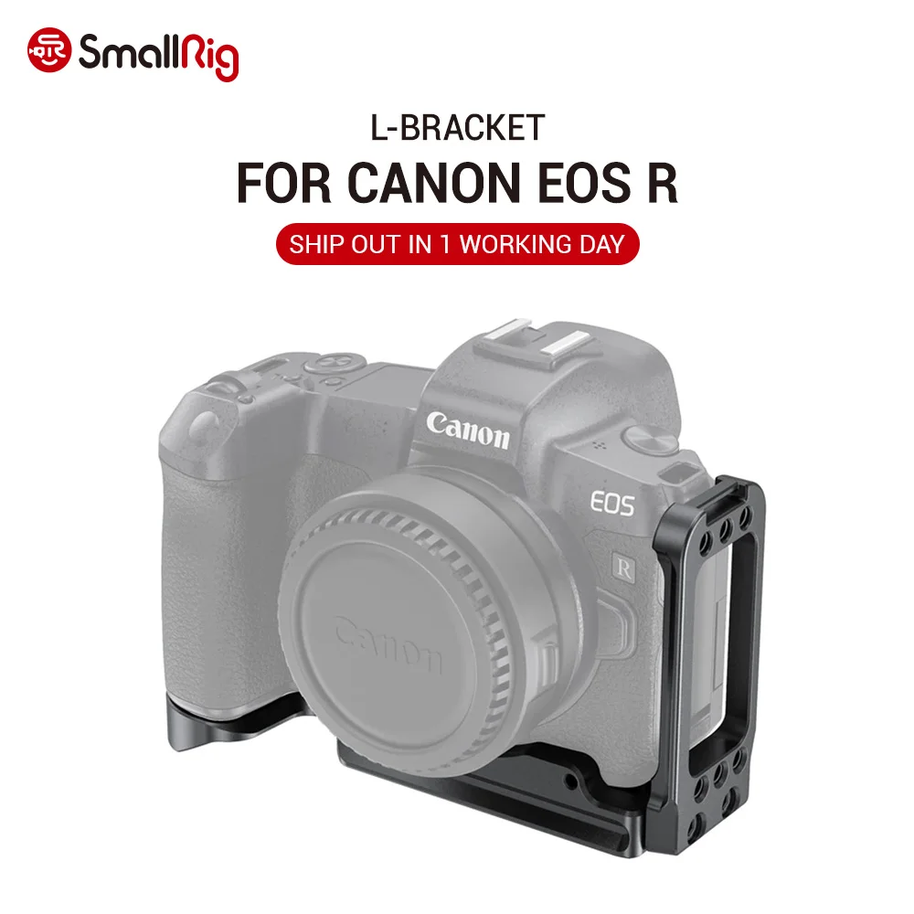 

SmallRig L-Bracket for Canon EOS R w/ Arca-Type 1/4" Accessory Threads Quick Release L plate LCC2397