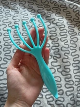 Masajeador de cuero cabelludo, cabezal de bola de acero, relajación, cinco dedos