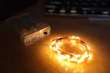 Light-String Garland Copper-Wire-Lights Battery-Power Festoon Fairy LED Christmas Feimefeiyou