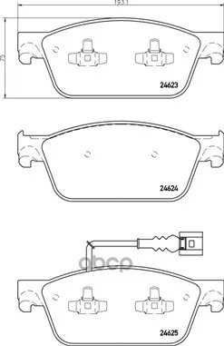 Колодки Тормозные Vw Multivan V/Transporter V(2e4) 09- Передние С Датч. Brembo P85141 Brembo арт. P85141