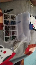 Ojos de seguridad de animales para juguetes, caja de accesorios de plástico de colores variados de 8mm, 10mm, 12mm, 100 Uds.