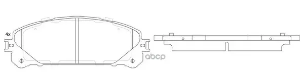 Колодки Тормозные Lexus Rx 09-/Toyota Highlander 07- Передние Fit Fp1324 FIT арт. FP1324