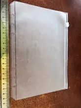 Carpeta organizadora con cremallera de plástico, tamaño A5/A6/A7, carpeta organizadora de recarga, bolsa planificadora en espiral, paquete de tarjeta de archivo de almacenamiento