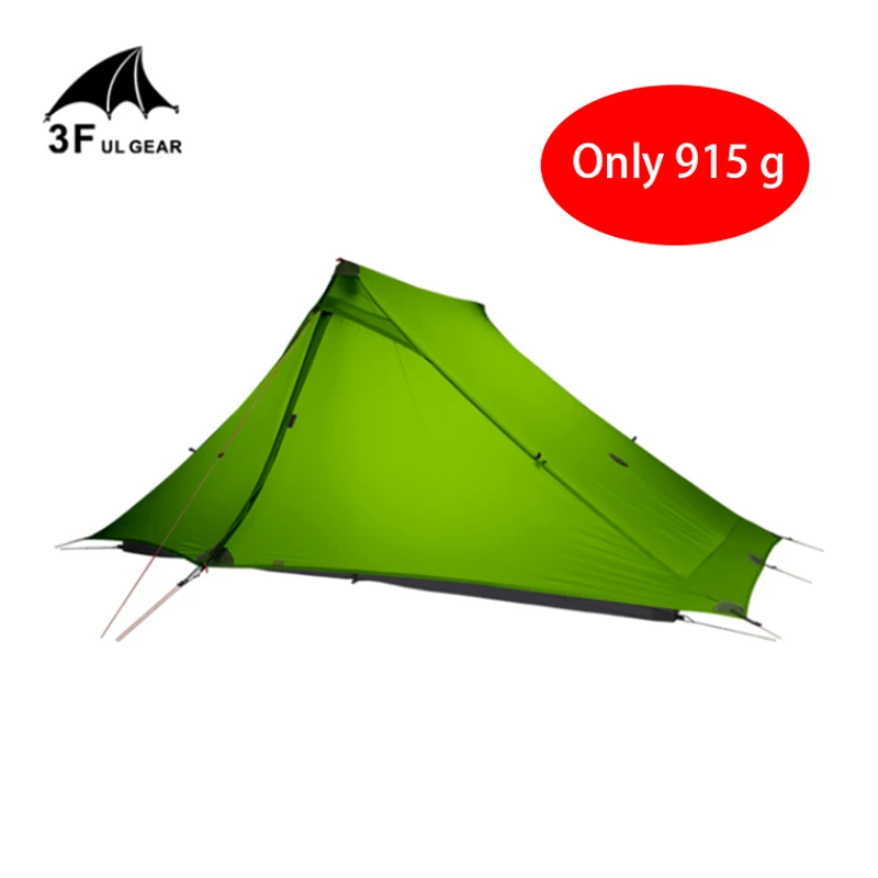 3F UL GEAR LanShan 2 pro Tent 2 Person 3 Season Outdoor Ultralight  Professional 20D Nylon Both Sides Silicon Camping Tent