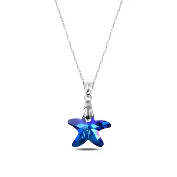 

Angemiel 925 Silver Crystal Sea Star Pendant