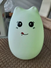 Ornaments Touch-Sensor Night-Lamp Desktop-Decor Baby Bedroom Battery/usb-Charge Silicone