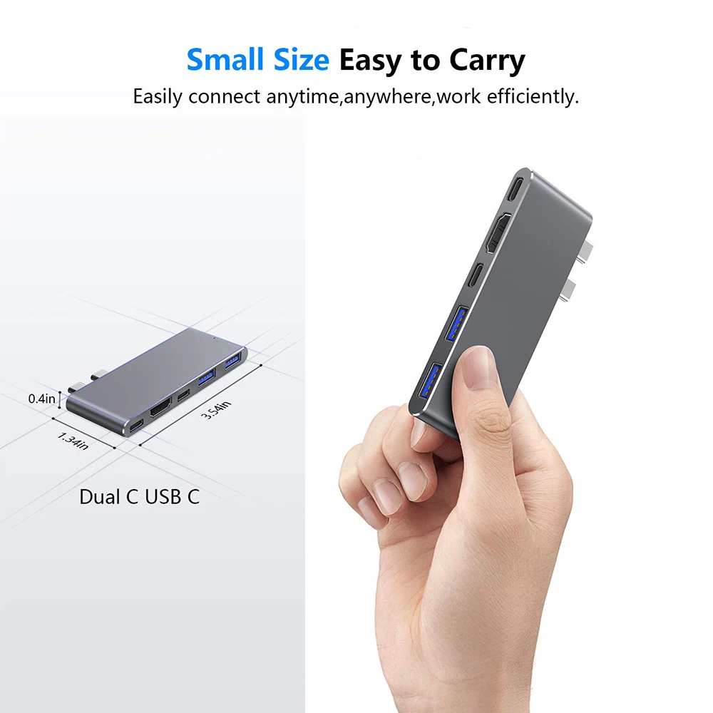 IREALTHINK Двойной Концентратор usb Type c HDMI адаптер usb-хаб Thunderbolt 3 концентратор Macbook Pro/Air Dock usb c концентратор