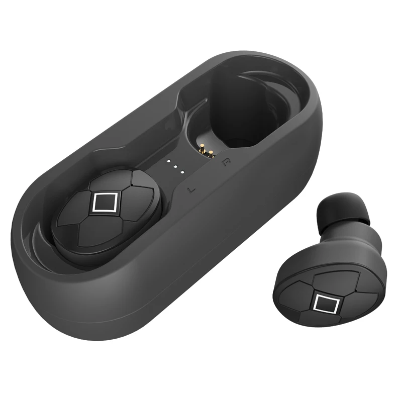 Черный TWS Bluetooth наушники беспроводные наушники Bluetooth 5,0 с зарядным устройством стерео с двойным микрофоном водонепроницаемые спортивные гарнитуры - Цвет: Черный