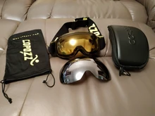 COPOZZ magnético gafas de esquí con cambio rápido de la lente y Set de fundas 100% UV400 protección Anti-niebla Snowboard gafas para los hombres y las mujeres