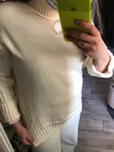 Women Tracksuit Pants Pullovers Sweater-Set Spring Wide-Legs Warm Turtleneck Autumn JXMYY