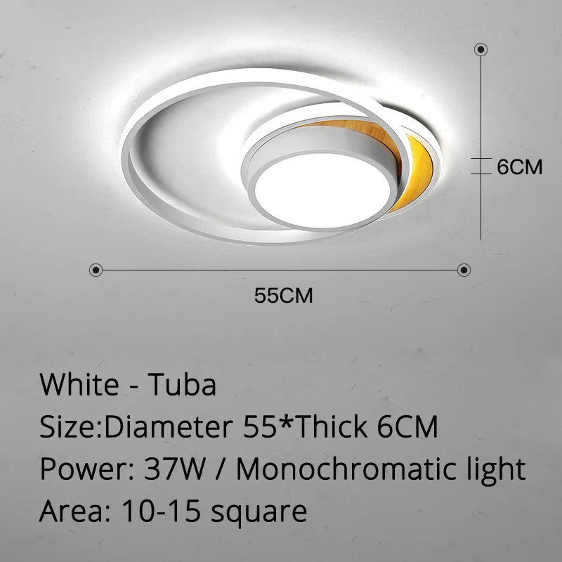ZY624 white 37w Потолочный светильник творческая личность атмосфера прямоугольная гостиная потолочный светильник современный минималистичный Стиль Спальня лампа - Цвет корпуса: ZY624 white 37w