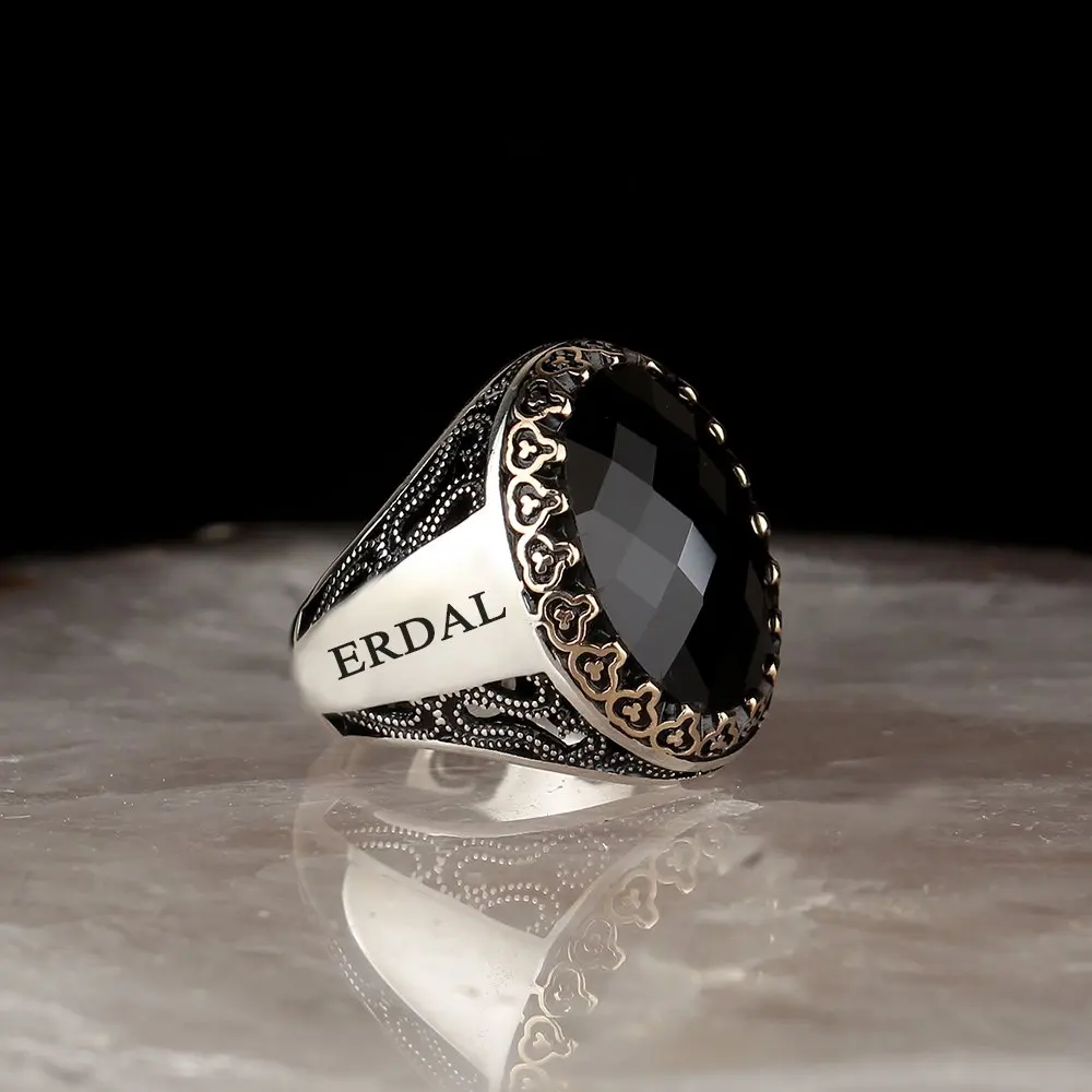 

Zircone Traditional Turkish 925 Silver Handmade Signet Rings Jewelry Gift From Turkey for Women Men