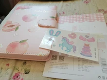 Kawaii stationery collection-Conjunto de papelería con peach para verano, pequeño bolígrafo con hebilla magnética, cinta con calendario de Cuenta regresiva