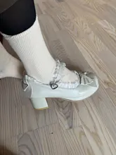 Las niñas dulce Lolita volantes encaje zapatos de boda de novia del alto Talón de las mujeres limita vestido de princesa hombres rosa de talla grande 34-48