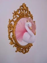 Cabeza de cisne 3D para decoración de habitación de niños, decoración colgante de pared para habitación de niños, guardería, casa de juego de instalación suave