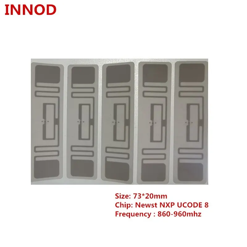 Устойчивая к взломам клейкая длинная uhf rfid Метка NXP Ucode 8 чип Высокая